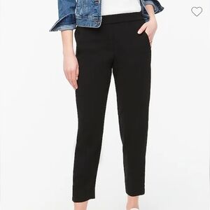 J. Crew Factory Black Jamie Pants Elastic Waist Crop Fit Size 0